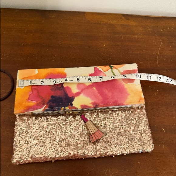 Floral and Sequin Clutch - Picture 5 of 6